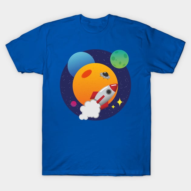 Galactic Adventure T-Shirt by meowshmallow